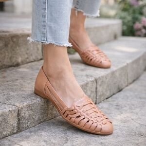 Nisolo Huarache Woven Sandals Almond Size 8.5